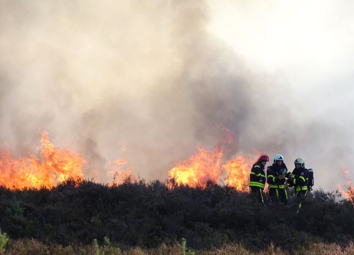De brand in het natuurgebied bij 't Zand in Alphen.