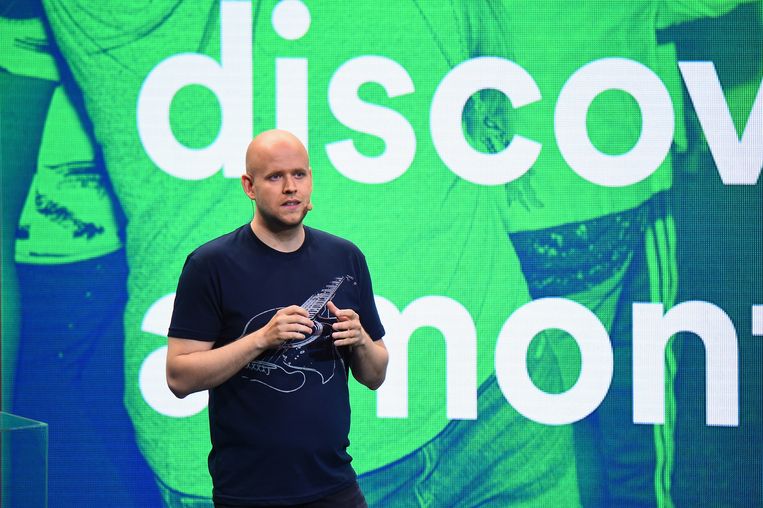 Spotify-oprichter Daniel Ek. Zijn bedrijf is marktleider op het vlak van streamen van muziek, maar het maakt gigantisch veel verlies Beeld GETTY