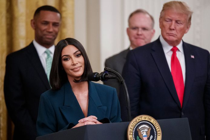 Kim Kardashian hoopt Donald Trump te overtuigen.