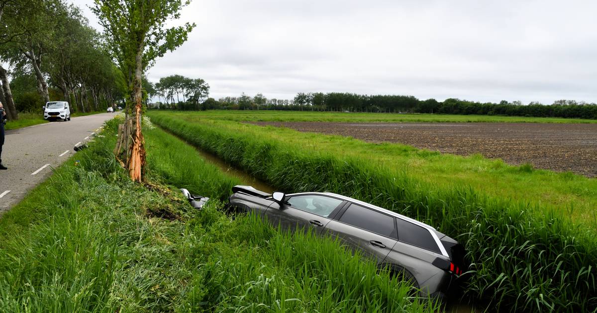 Twee gewonden bij eenzijdig ongeval op de Munnikweg in Oostkapelle