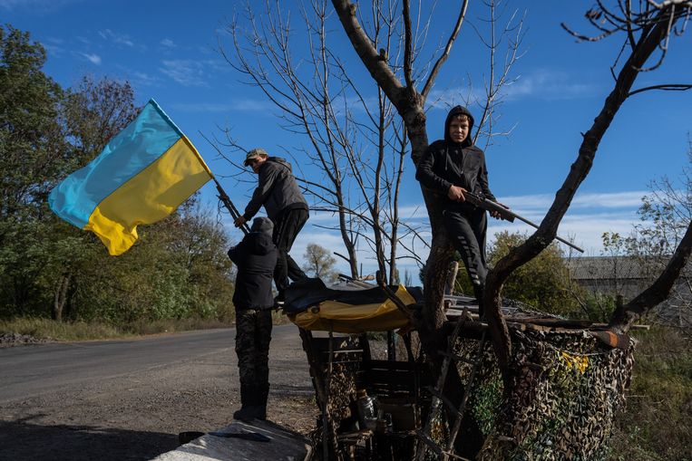 Oekraïense jongens in de regio Charkov. Beeld Getty Images