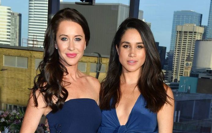 Meghan (rechts) en haar voormalige goede vriendin en styliste, Jessica Mulroney.