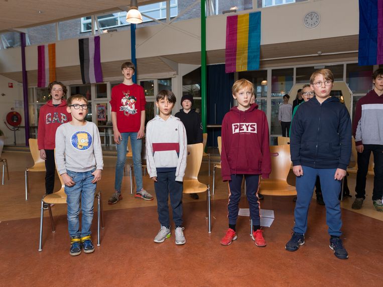 In het Nationale Jongenskoor zingen jongens van 10 jaar en ouder, tot ze de baard in de keel krijgen. Beeld Ivo van der Bent