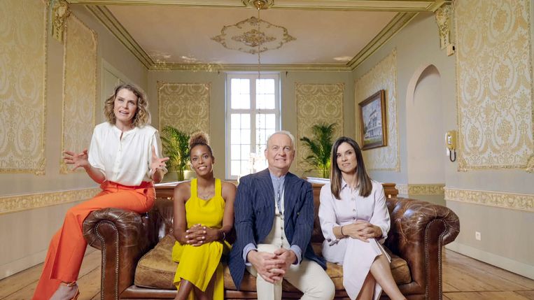 Dina Tersago, Hadisa Suleyman, Gert Voorjans en Cerina Marchetta. Beeld VTM