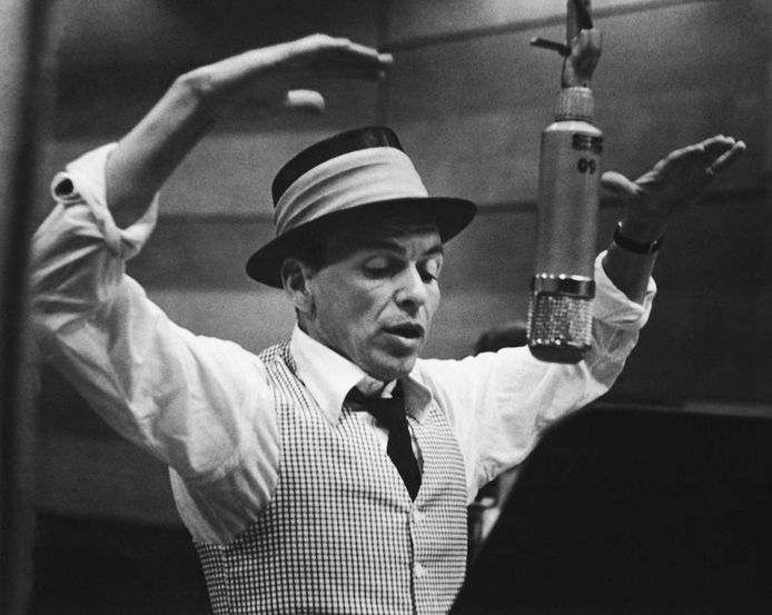 Frank Sinatra in de opnamestudio, begin jaren 50.