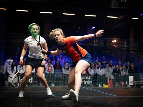 Tessa ter Sluis met Oranje naar halve finale EK squash: ‘Bizar dat het gelukt is’