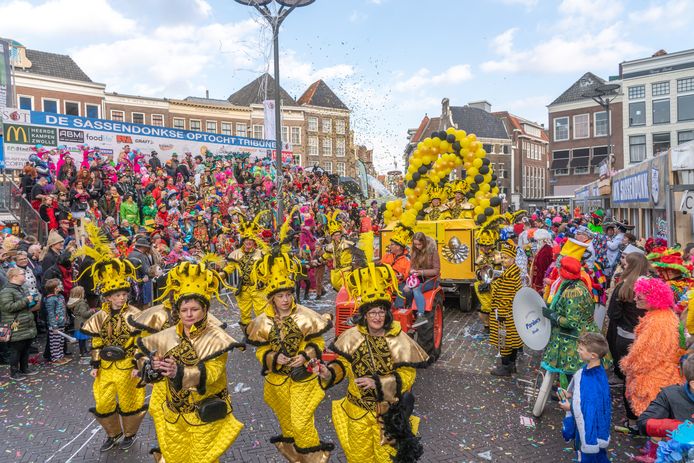 Carnavalsoptocht in Sassendonk, 2019. Toen in begin maart, maar de optie om carnaval in de zomer te vieren komt in Zwolle nadrukkelijk in beeld.