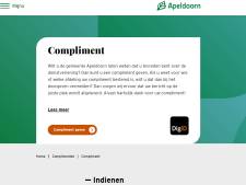 Apeldoorn wil graag complimenten en maakt daarom een speciaal formulier 