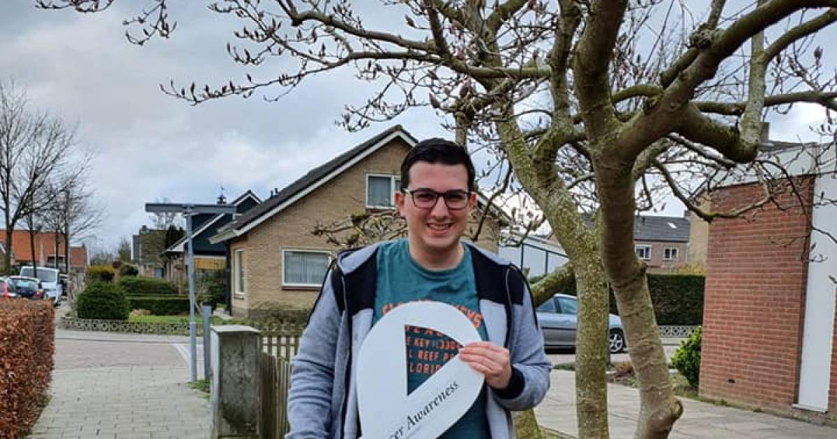 Longkankerpatiënt Niels (22) uit Ovezande is het brein achter de White Ribbon Tour: een tocht langs 