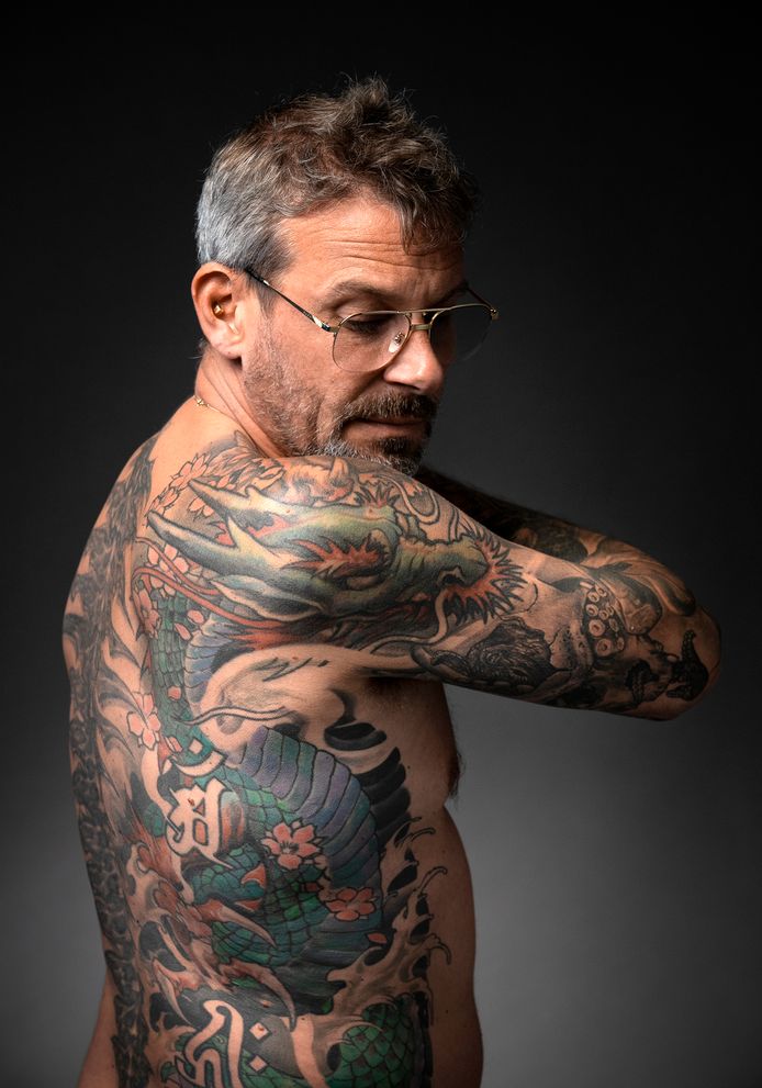 Ian Dijkstra, eigenaar van L’Extrémiste, een pierce- en tattooshop in de Arnhemse binnenstad. ‘De klant is geen koning.’