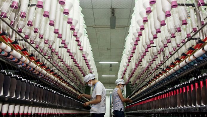 Une usine de textile à Jiujiang, dans la province de Jiangxi.
