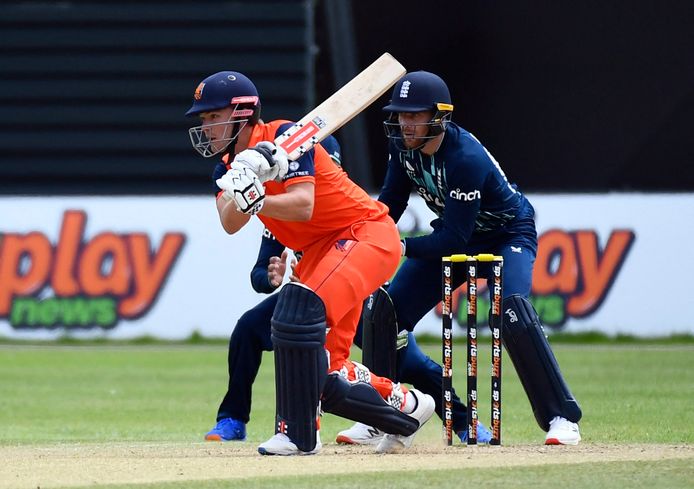 Bas de Leede in actie namens Nederland.