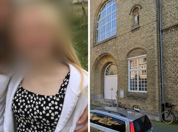Op beelden is te zien hoe een meisje haar 14-jarige medestudente te lijf gaat nabij het Annuntiata instituut in Veurne.