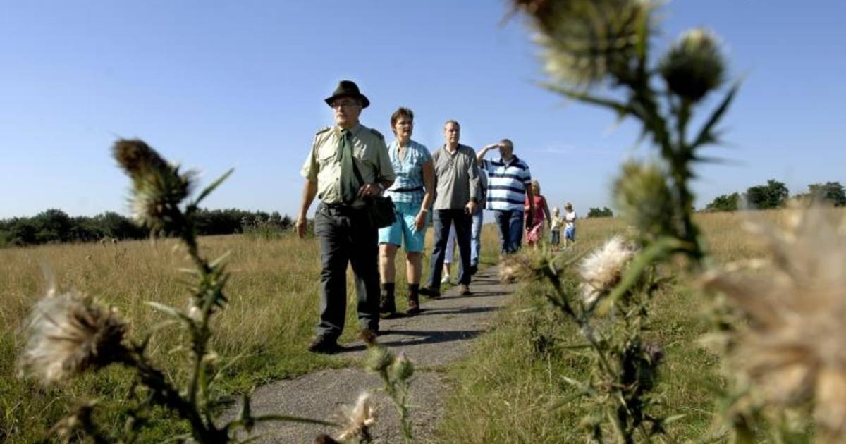 Hoofd leeg maken op berg huisvuil