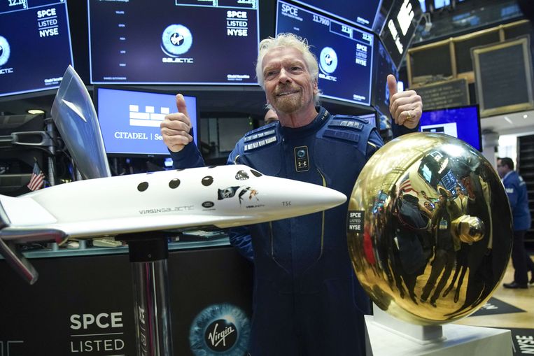 Sir Richard Branson, oprichter van Virgin Galactic. Beeld AFP