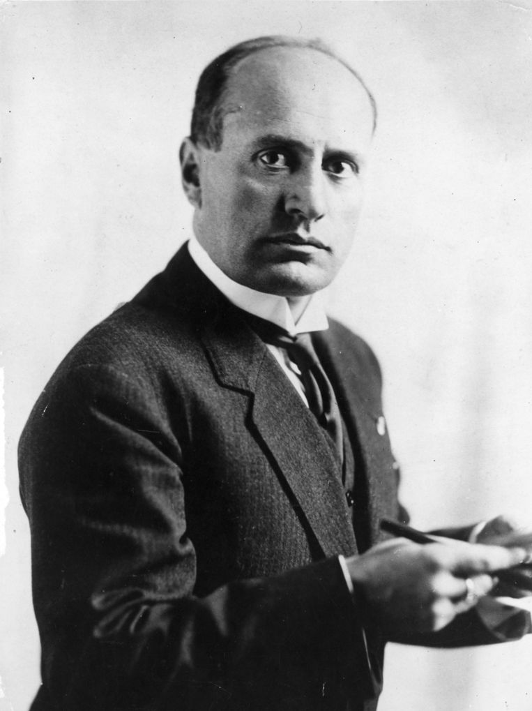 Benito Mussolini rond 1920. Beeld Getty Images