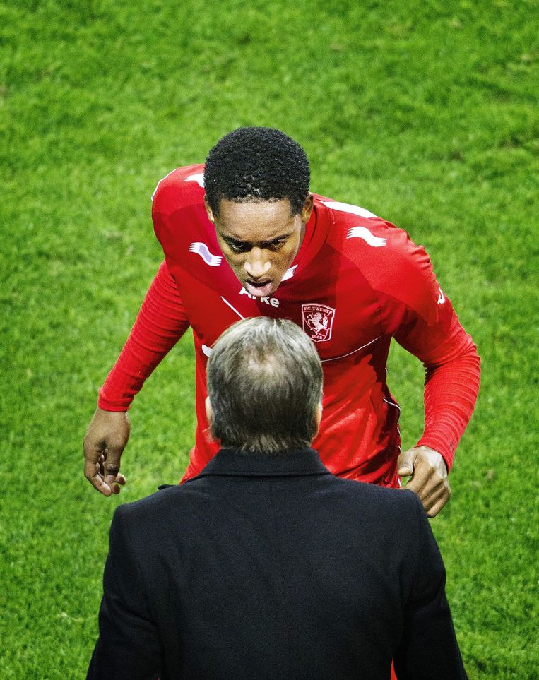 Als coach van FC Twente met Leroy Fer, in 2011. Beeld Jiri Buller