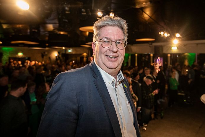 BBB-voorzitter Erik Stegink op de uitslagenavond in Bathmen, over de monsterzege: ,, Dit had ik ook niet kunnen bedenken.’’