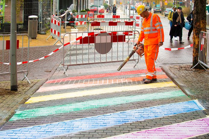 Aanleg gaybrapad bij station Apeldoorn