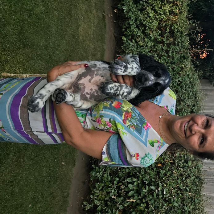 Sandra Van der Vloet met Bill.