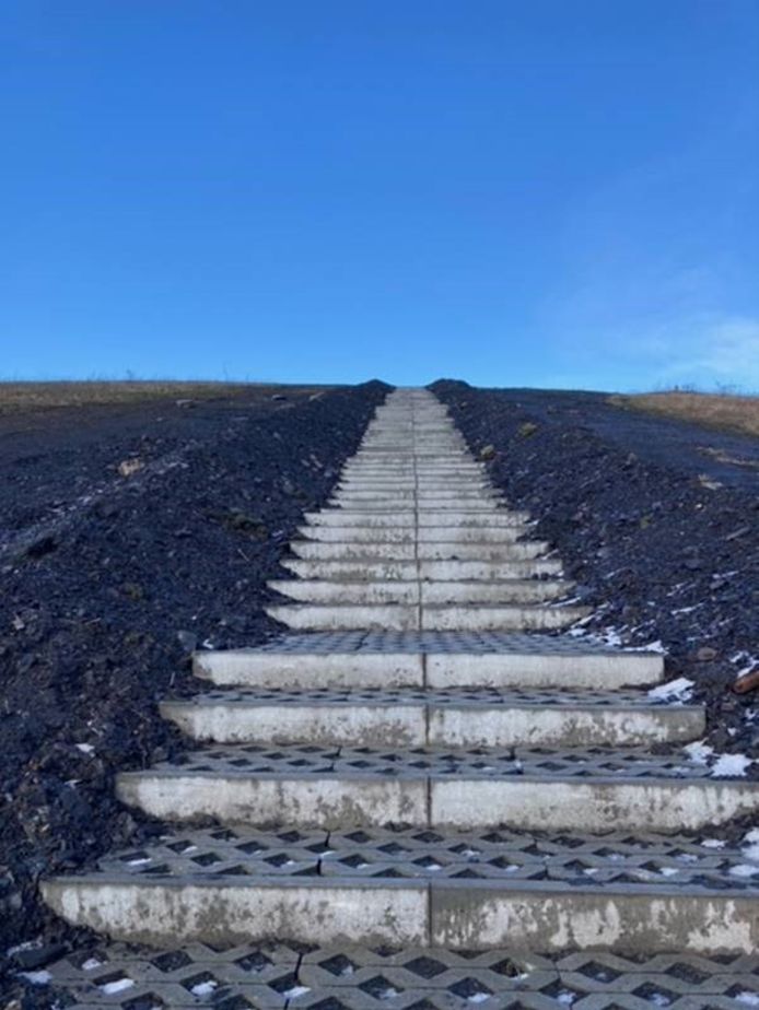 De 450 trappen leiden naar een bijzonder uitzicht.