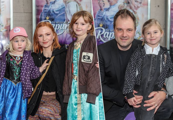 Clara Cleymans en Niels Albert nemen hun ‘prinsesjes’ mee naar première Rapunzel.