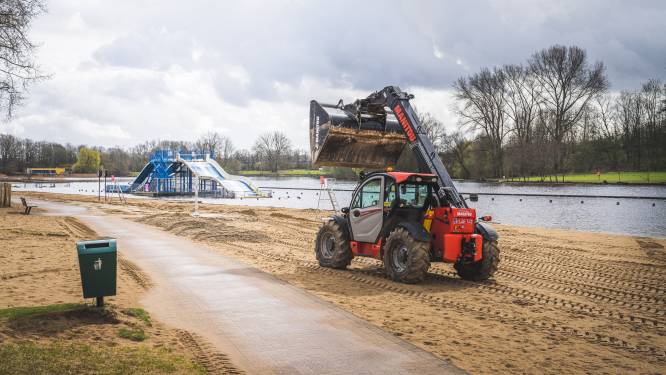 Werken aan Blaarmeersenstrand gestart, tegen 1 mei staat er een hek rond de zwemzone