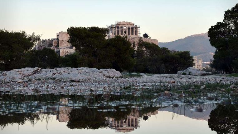 De Griekse Acropolis in Athene. Beeld AFP