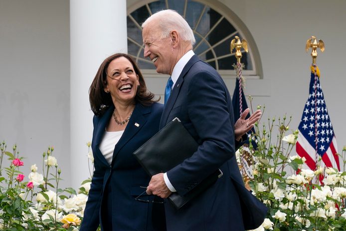 President Joe Biden en vicepresident Kamala Harris van de Verenigde Staten.