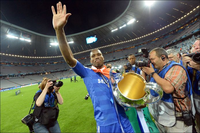 Didier Drogba na de finale van 2012.