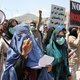 Boze Afghanen dragen kinderlijken in protest