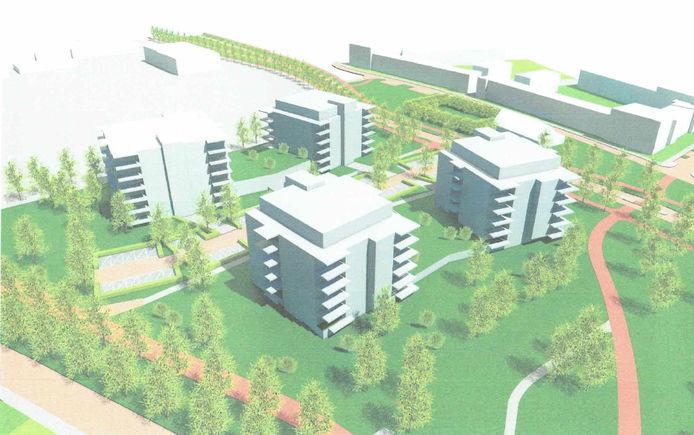 Impressie van het bouwplan aan de Couperuslaan