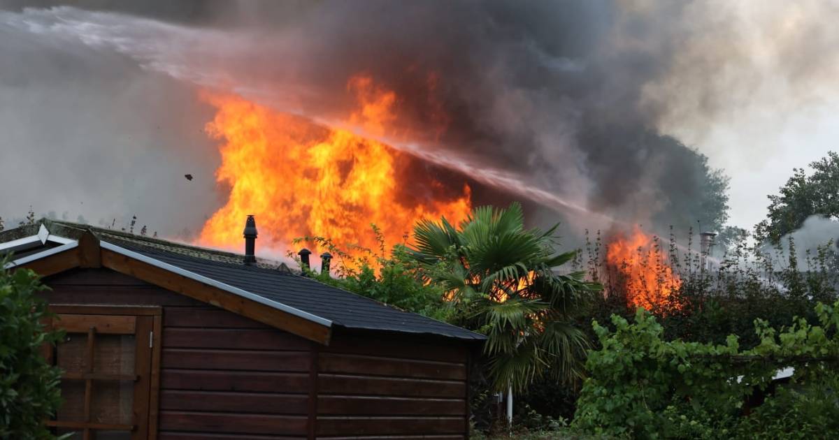 Two Chalets at Lithse Ham Campsite Catch Fire, Resident Escapes Barefoot