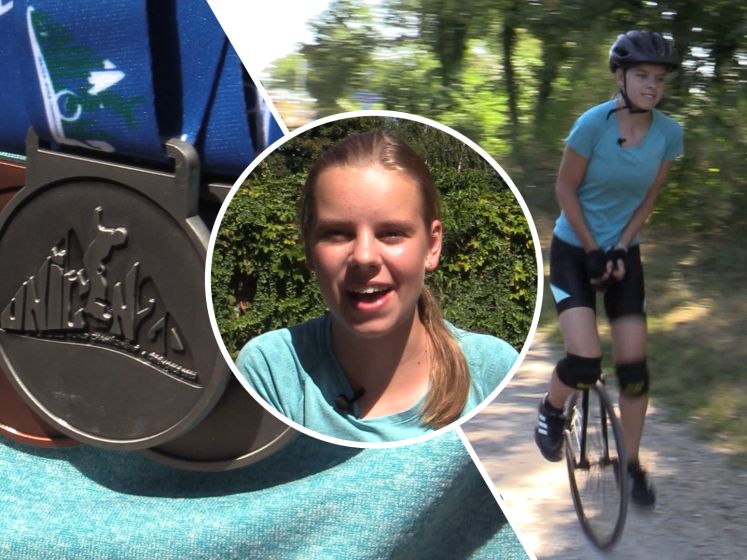 Marieke (17) is succesvol eenwielertalent: 'Drie keer zilver en een keer brons gewonnen'