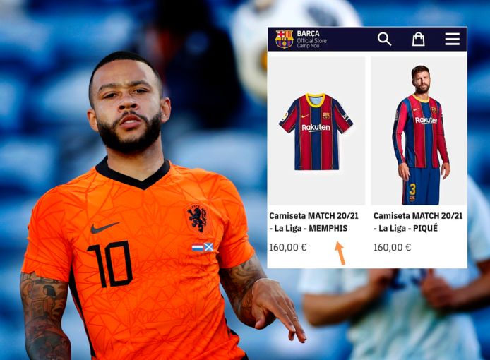 FC Barcelona in de fout: club zet shirt met naam Memphis Depay al