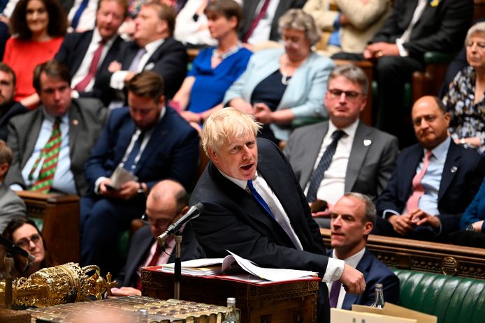 Op woensdag 6 juli lag premier Boris Johnson stevig onder vuur in het Britse parlement. Heel wat parlementsleden eisten zijn ontslag, na het uitbreken van alweer een schandaal.