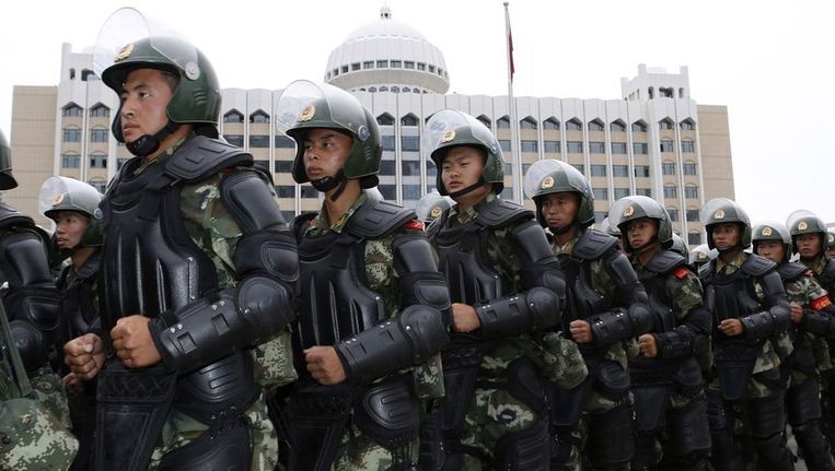 Politie in Xinjiang Beeld reuters