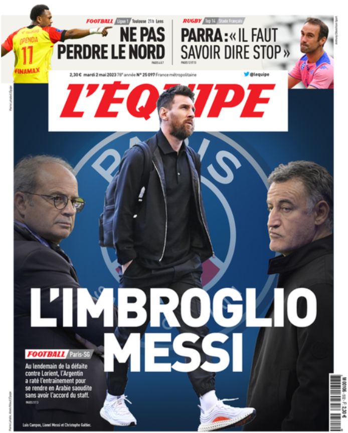 De voorpagina van L'Equipe dinsdag sprak boekdelen.