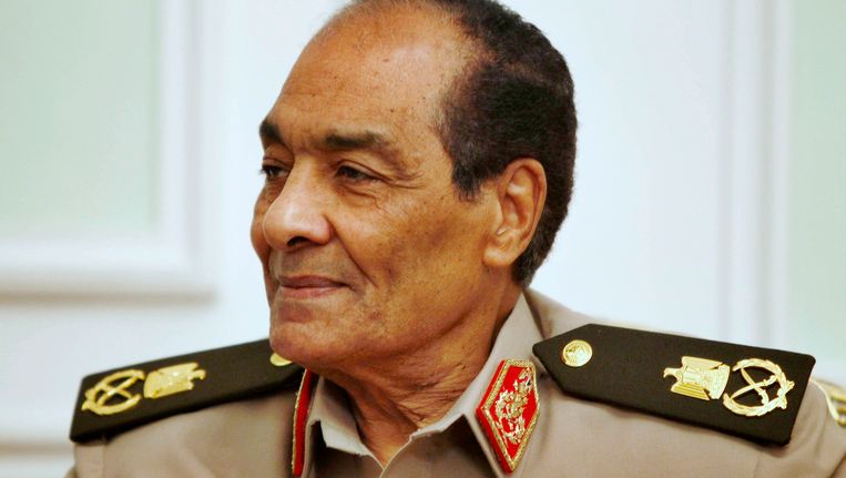 De leider van het militaire bewind in Egypte, veldmaarschalk Mohamed Hussein Tantawi. Beeld REUTERS