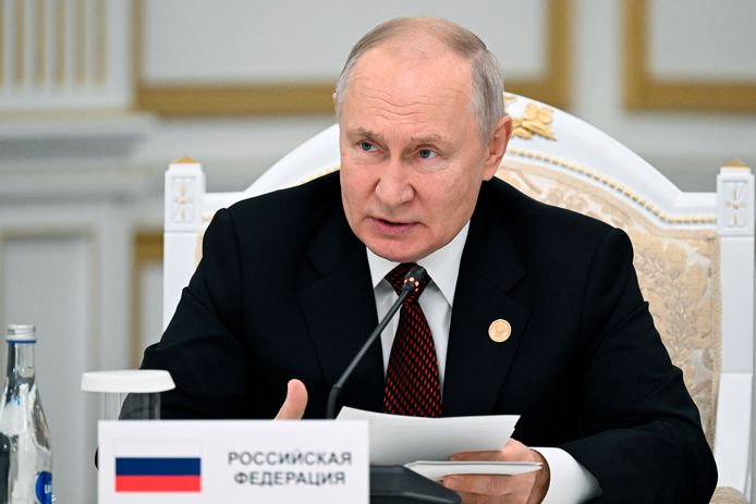 Poetin is vandaag aanwezig op een internationale top in Kirgizië.