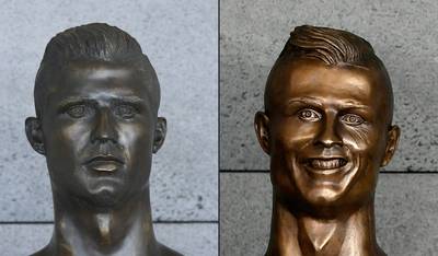Mislukt standbeeld van Ronaldo vervangen door betere versie
