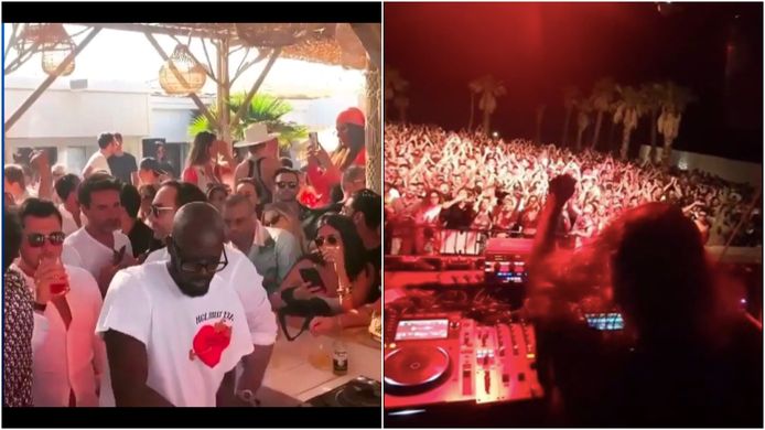 Links: op dit feestje in Saint-Tropez is het aan de bar drummen als altijd. Rechts: dj Charlotte De Witte speelt op Sicilië een set voor een vol huis: niet zo coronaproof, lijkt het.