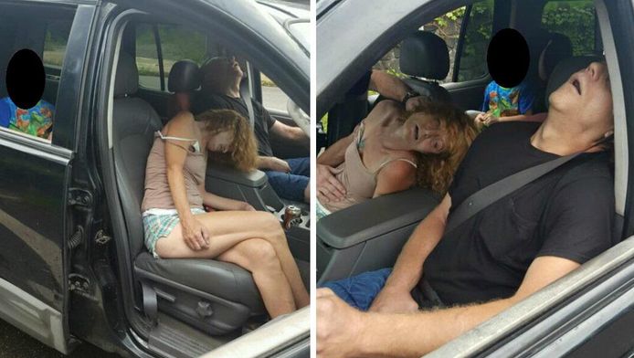 Les photos sont interpellantes. La police de l'Ohio a publié des images de parents en train de faire une overdose alors que leur enfant est assis à l'arrière de leur voiture.