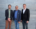 De drie wethouders voor Bronckhorst. Van links naar rechts Paul Hofman (GroenLinks), Evert Blaauw (Gemeentebelangen Bronckhorst) en Willem Buunk (VVD).