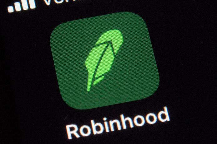 Het logo van handelsapp Robinhood.