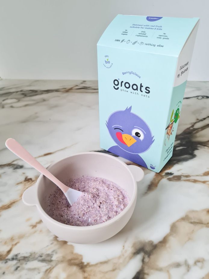 Pas opgestart ‘Groats’ havermout voor baby’s en kindjes al in acht warenhuizen te koop