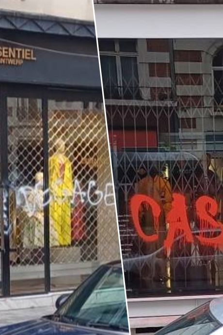 “Nik les riches”, “trop cher”: plusieurs boutiques de la rue Antoine Dansaert vandalisées