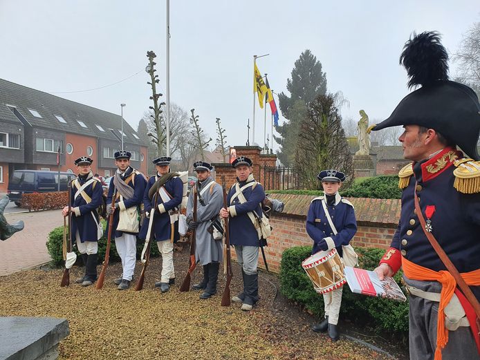 De herdenking van de Slag bij Hoogstraten in Minderhout onder leiding van Ron Van Dyck.