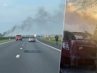 KIJK. Bizar voorval op E40 in Nieuwpoort: wandelt bestuurder weg over pechstrook nadat wagen vuur vat?