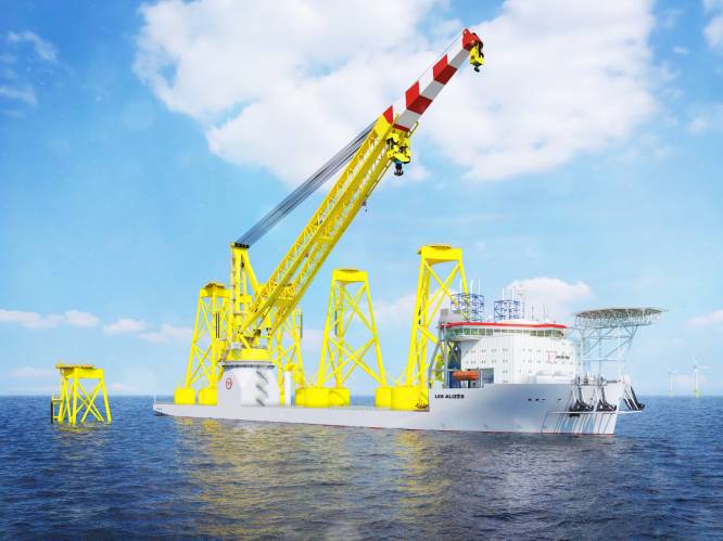 Jan De Nul Group bestelt tweede megaschip om windturbines van 270 meter te installeren